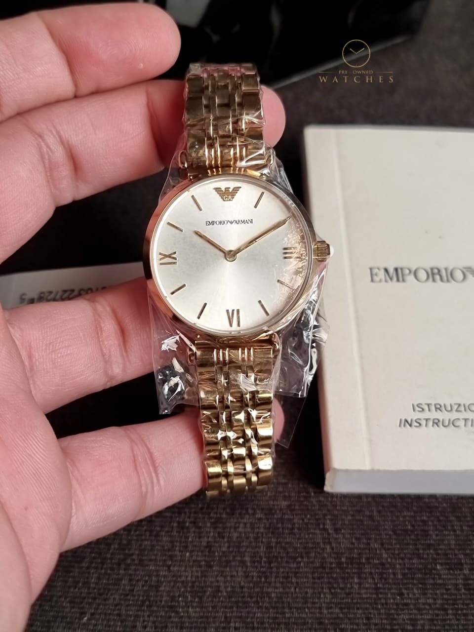 Emporio Armani Women’s Analog Stainless Steel Silver Dial 32mm Watch AR1877