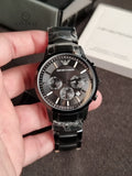 Emporio Armani Men’s Quartz Stainless Steel Black Dial 43mm Watch AR2453
