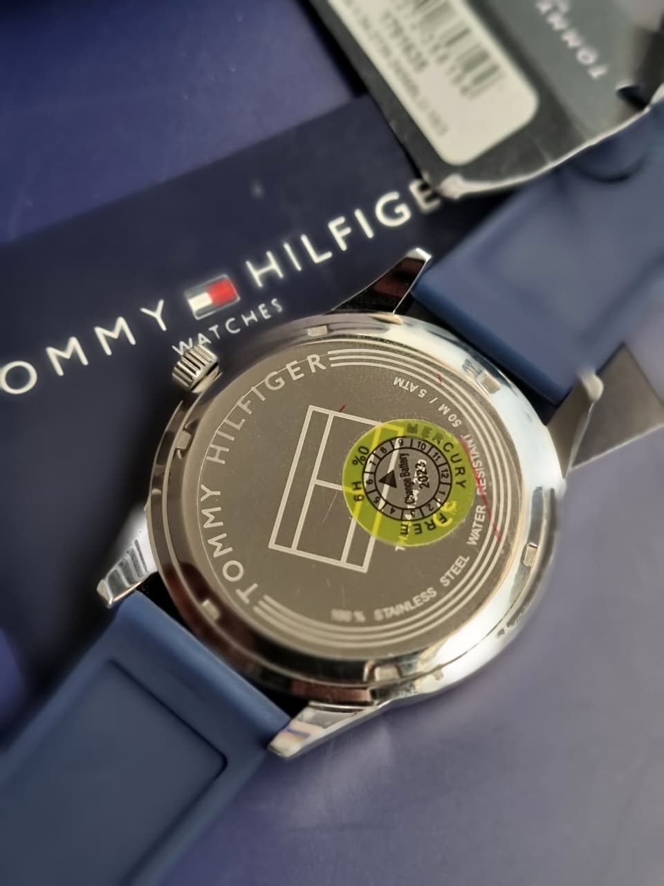 Tommy Hilfiger Men’s Quartz Blue Silicone Strap Blue Dial 44mm Watch 1791635