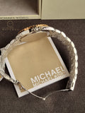 Michael Kors Everest Two-tone Stainless Steel Mother Of Pearl Dial Quartz Watch for Ladies - MK-7402