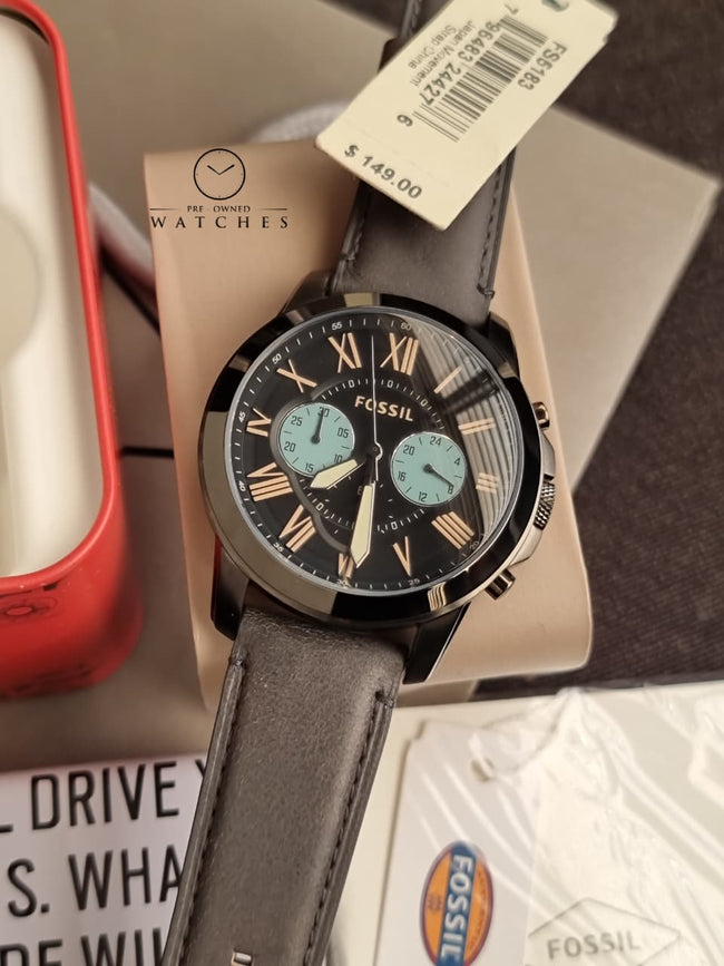FOSSIL Grant Gunmetal Dial Men's Chronograph Watch FS5183 Hover Image
