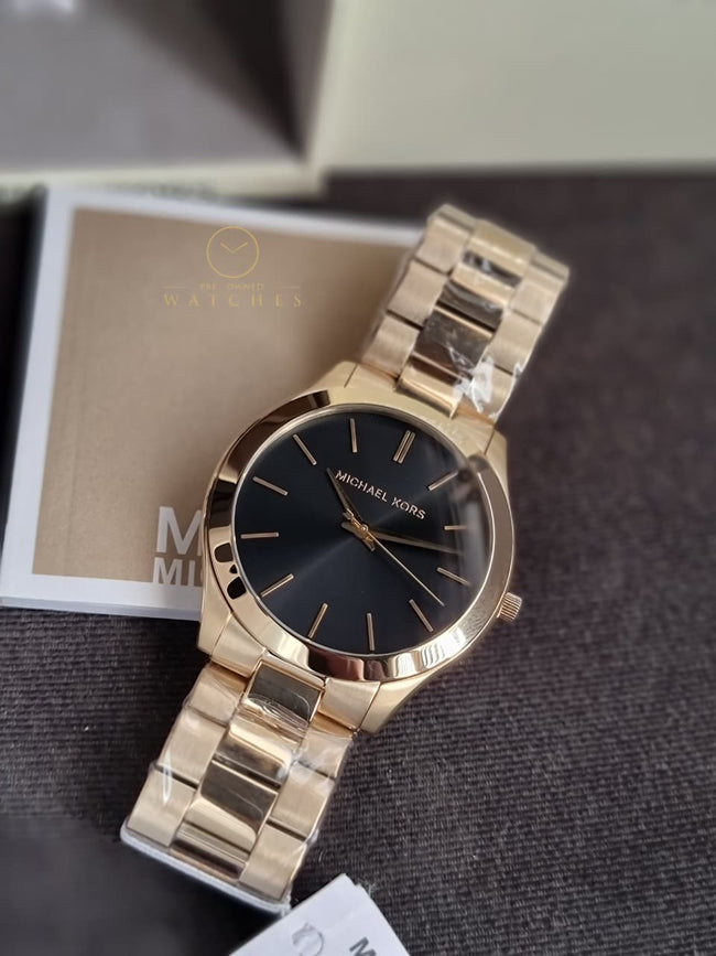 Michael Kors Men’s Quartz Stainless Steel Black Dial 44mm Watch MK8621 Main Image