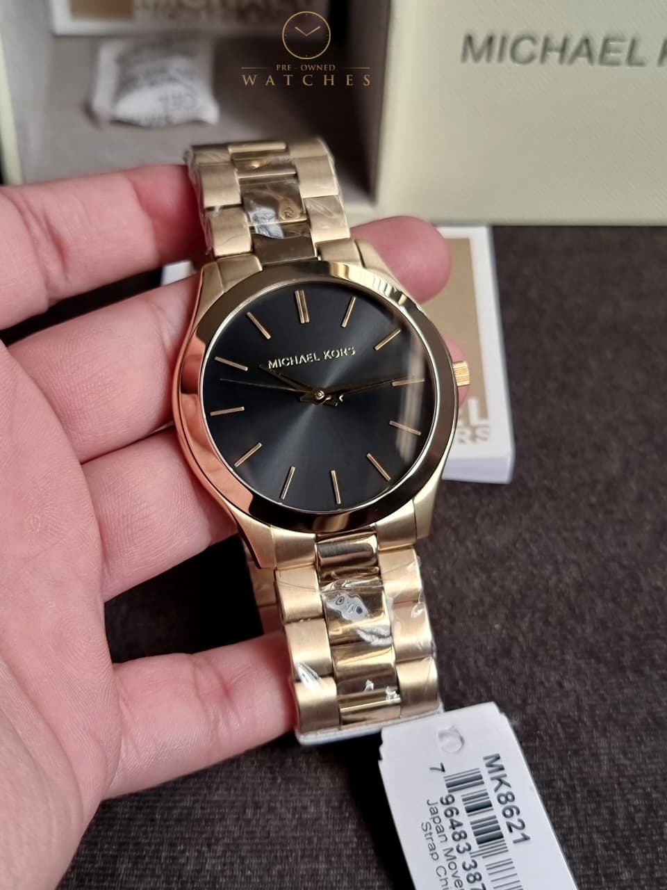 Michael Kors Men’s Quartz Stainless Steel Black Dial 44mm Watch MK8621