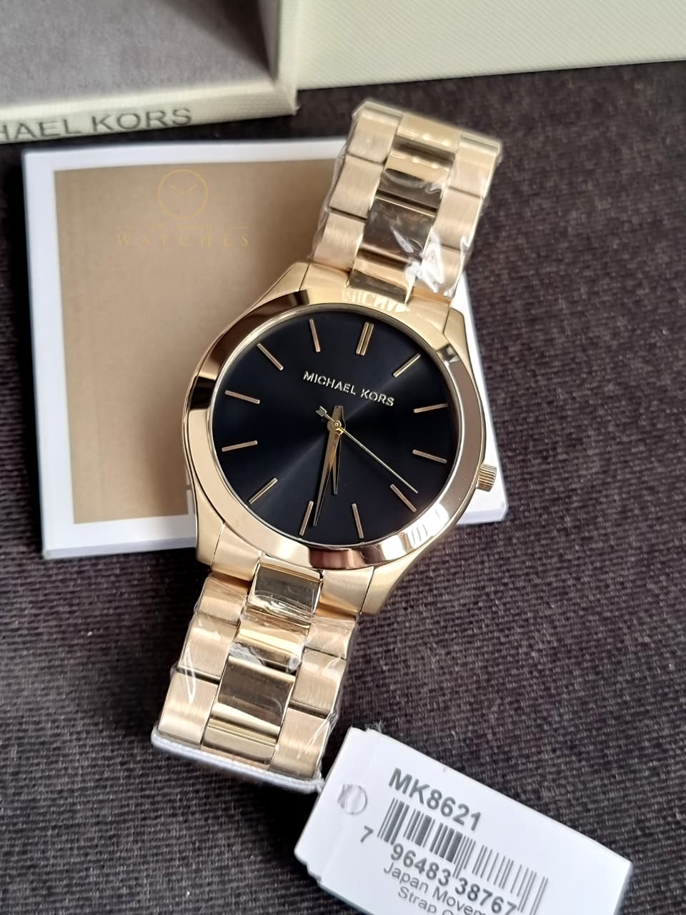 Michael Kors Men’s Quartz Stainless Steel Black Dial 44mm Watch MK8621