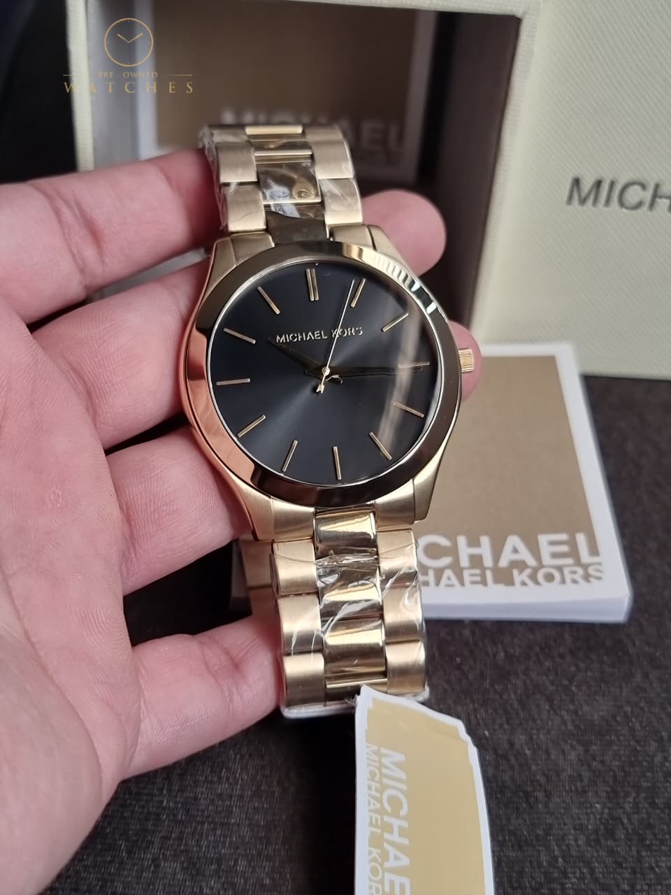 Michael Kors Men’s Quartz Stainless Steel Black Dial 44mm Watch MK8621