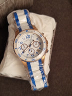 Marc by Marc Jacobs Women’s Quartz Silicone Stainless Steel Chain White Dial 40mm Watch MBM2594