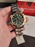 Fossil Men’s Chronograph Quartz Stainless Steel Green Dial 44mm Watch FS5622