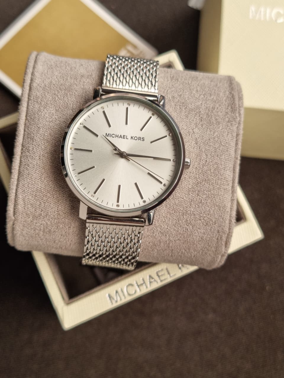 Michael Kors Women’s Quartz Stainless Steel Silver Dial 38mm Watch MK4338