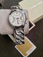 Michael Kors MK3149 Women's Runway Chronograph Twist Chain Steel Bracelet Watch
