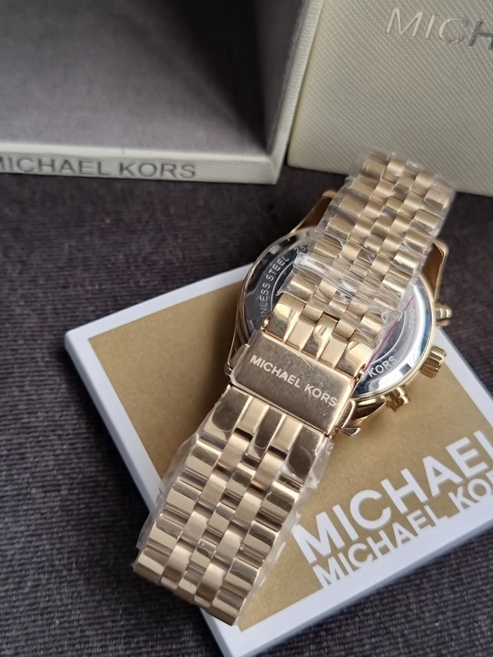 MICHAEL KORS Lexington Chronograph Champagne Dial Ladies Watch MK5556