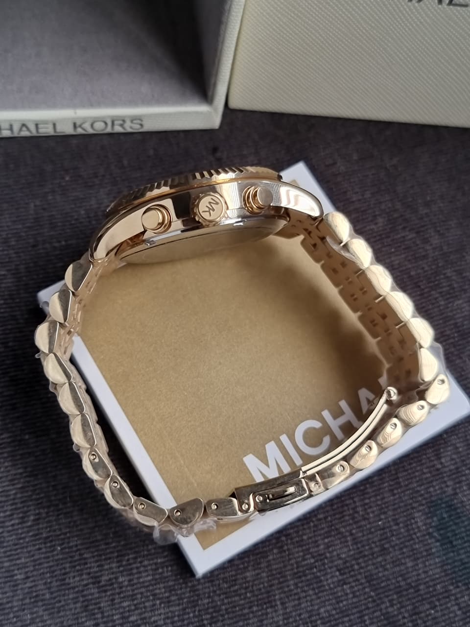 MICHAEL KORS Lexington Chronograph Champagne Dial Ladies Watch MK5556