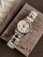 Binger white dial Silver Chain 29mm dial Size Ladies Watch