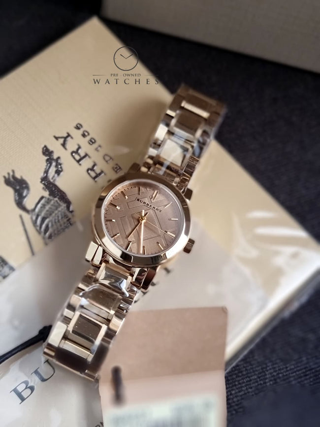 BURBERRY The City Champagne Dial Gold-tone Ladies Watch BU9227 Hover Image