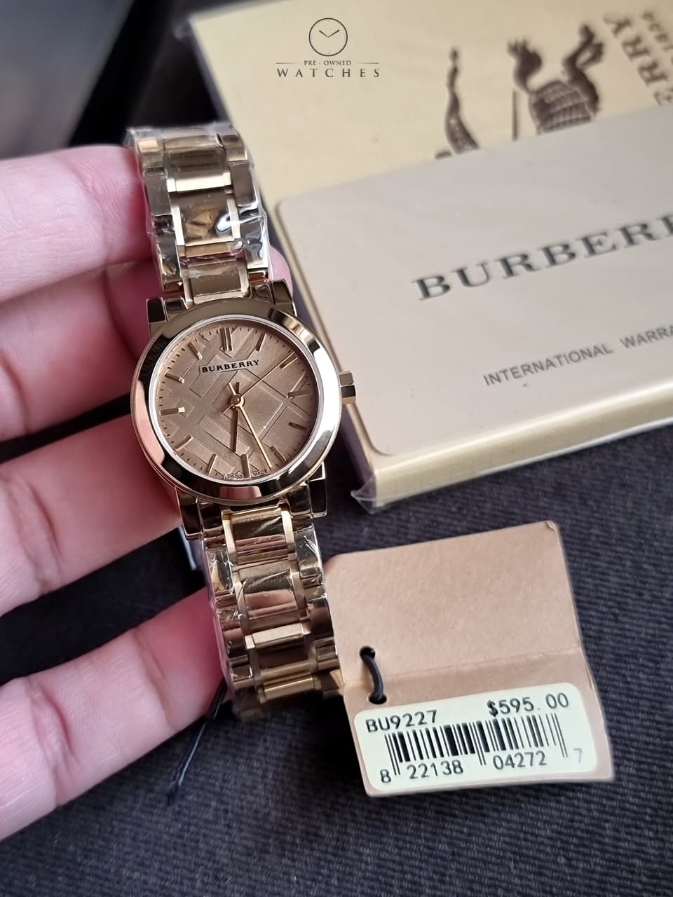 BURBERRY The City Champagne Dial Gold-tone Ladies Watch BU9227