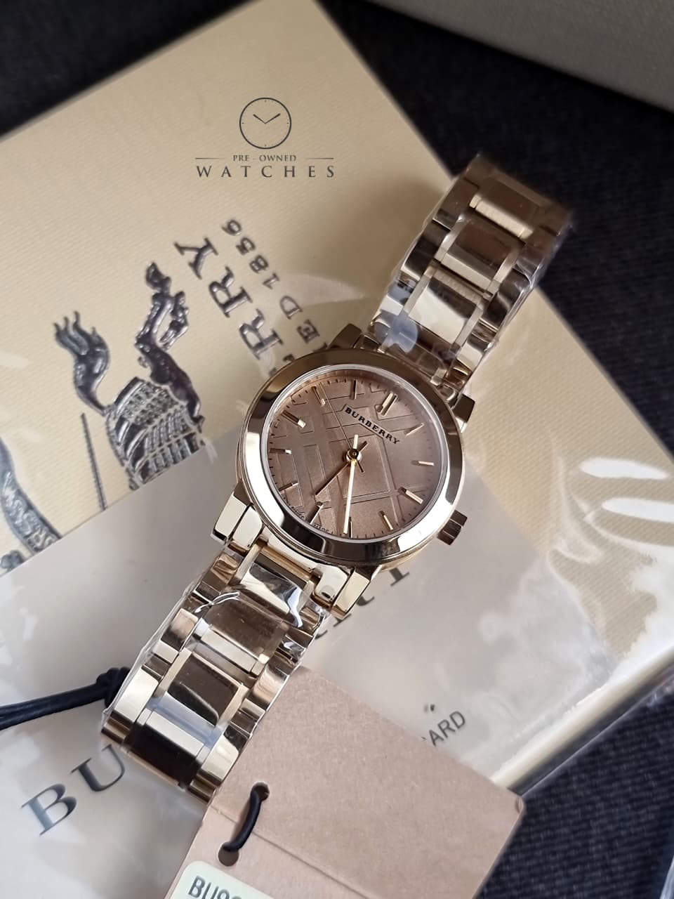 BURBERRY The City Champagne Dial Gold-tone Ladies Watch BU9227