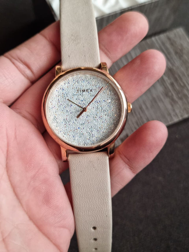 Timex Ladies Watch Rose Gold Casing Quartz Watch Hover Image