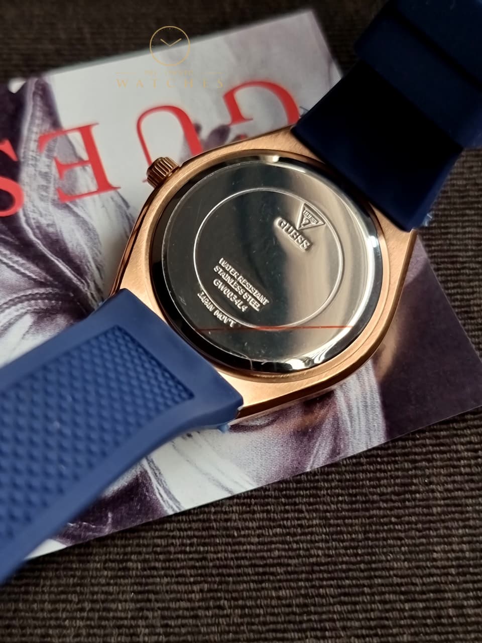 Guess Women’s Quartz Silicone Strap Blue Dial 36mm Watch GW0034L4