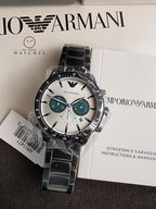 Emporio Armani Men’s Chronograph Stainless Steel MultiColour Dial 43mm Watch AR11471