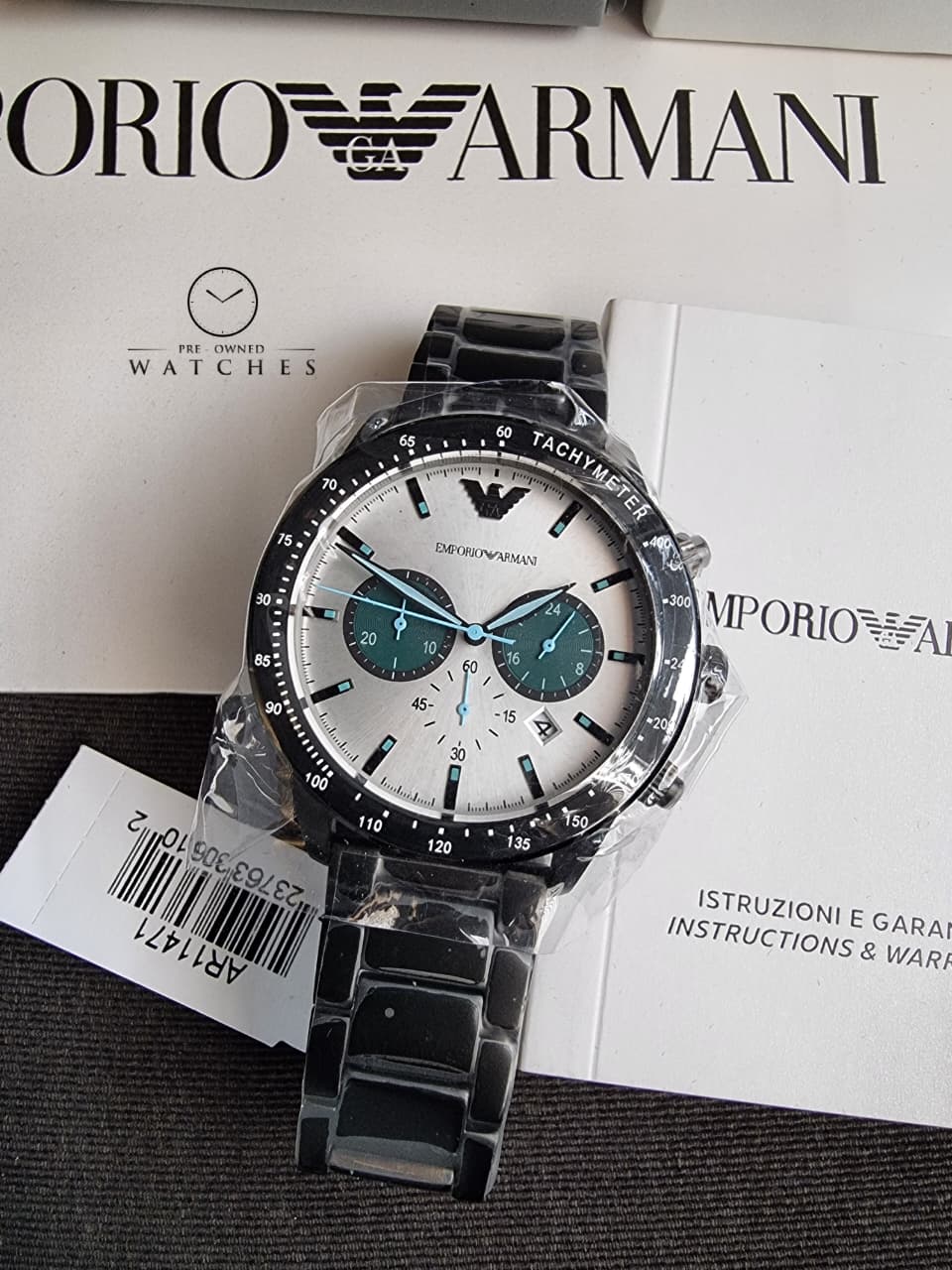 Emporio Armani Men’s Chronograph Stainless Steel MultiColour Dial 43mm Watch AR11471