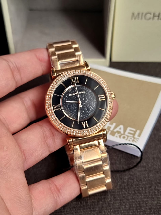 Michael Kors Analog Black Dial Women's Watch-MK3356 Hover Image