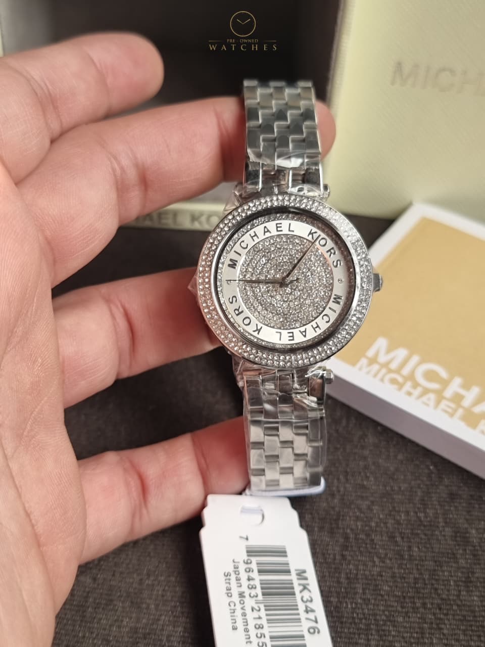 Michael Kors Women’s Quartz Stainless Steel Silver Dial 33mm Watch MK3476