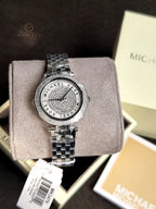 Michael Kors Women’s Quartz Stainless Steel Silver Dial 33mm Watch MK3476