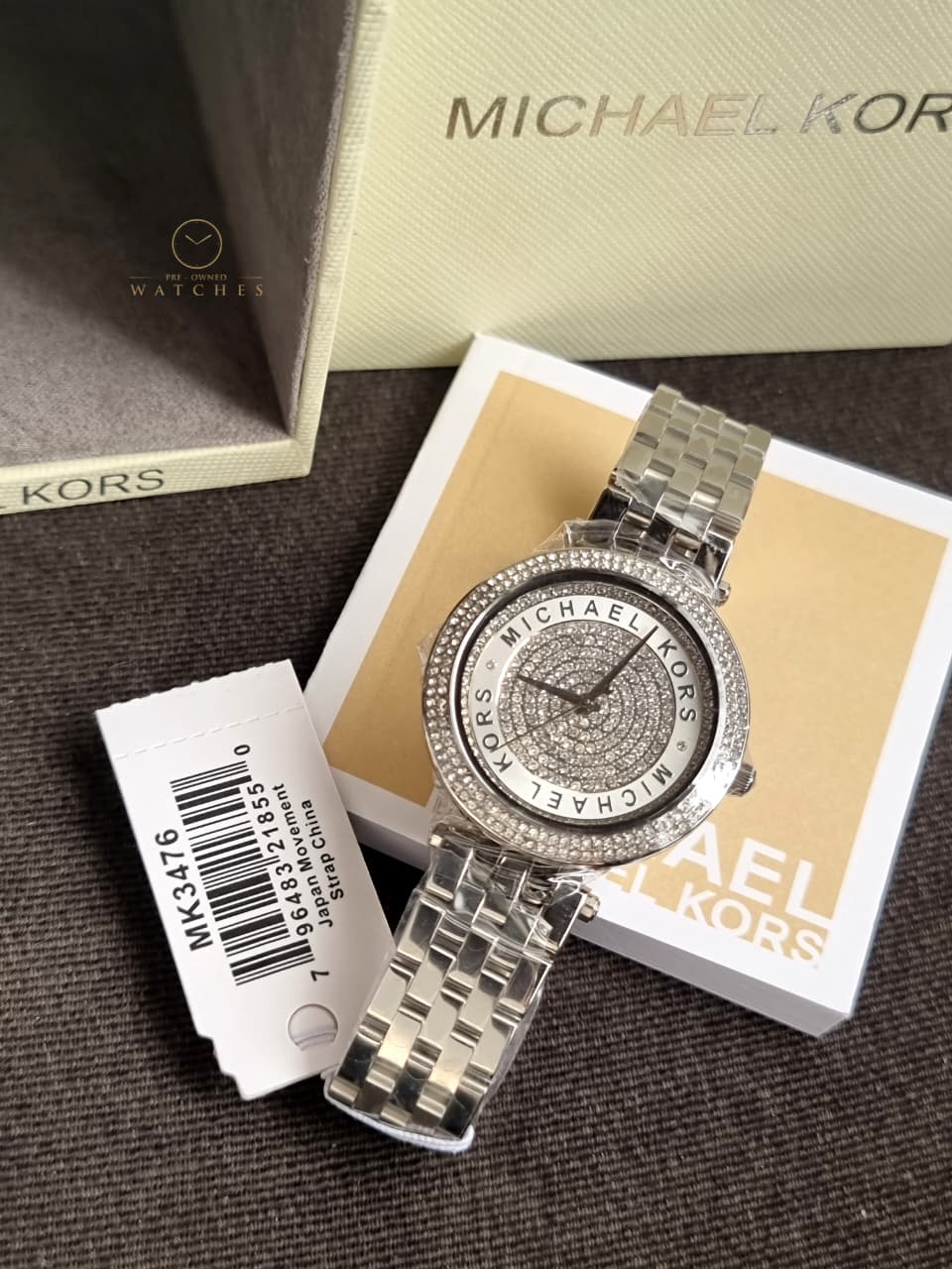 Michael Kors Women’s Quartz Stainless Steel Silver Dial 33mm Watch MK3476