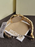 Michael Kors Pilot Pave Gold Stainless Steel Gold Dial Quartz Watch for Ladies - MK7366