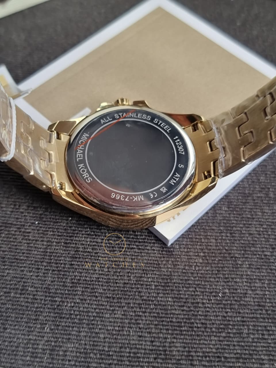 Michael Kors Pilot Pave Gold Stainless Steel Gold Dial Quartz Watch for Ladies - MK7366