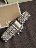 Michael Kors Unisex Quartz Stainless Steel Silver Dial 38mm Watch MK5555