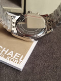 Michael Kors Unisex Quartz Stainless Steel Silver Dial 38mm Watch MK5555