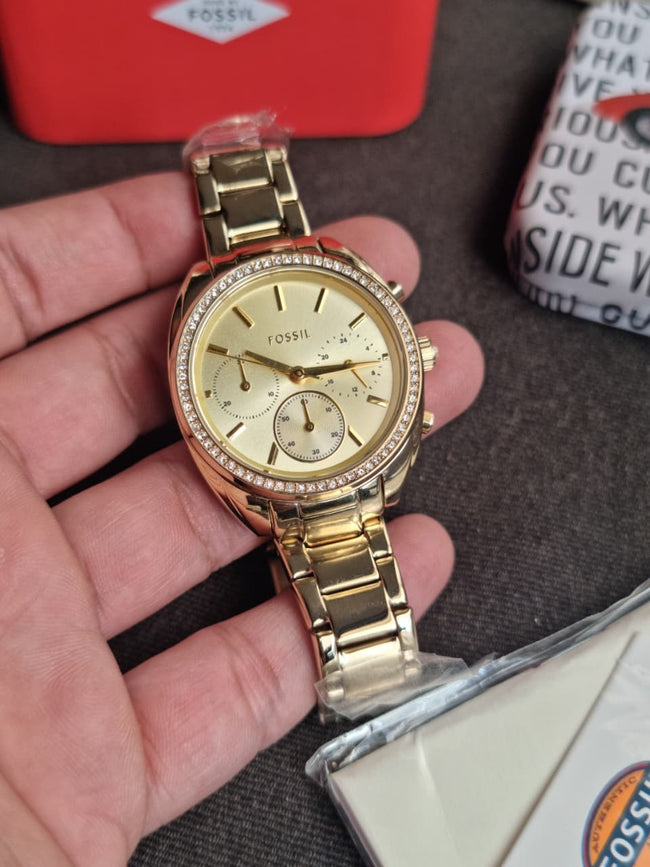 FOSSIL WOMENS VALE STAINLESS STEEL WATCH - BQ3658 Hover Image