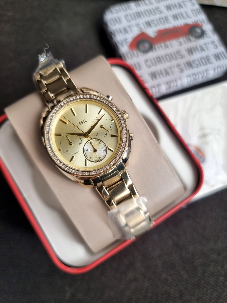 FOSSIL WOMENS VALE STAINLESS STEEL WATCH - BQ3658