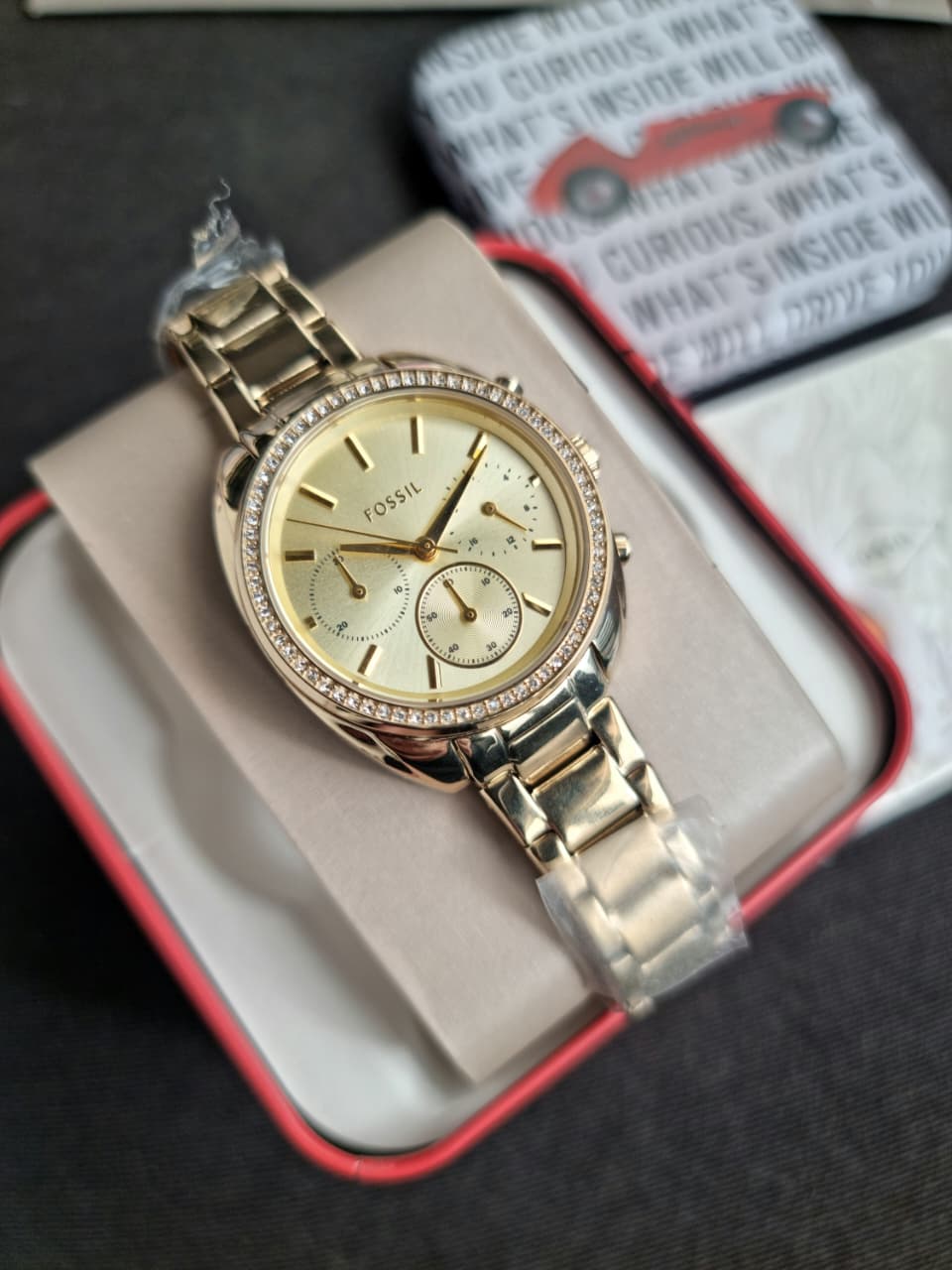 FOSSIL WOMENS VALE STAINLESS STEEL WATCH - BQ3658