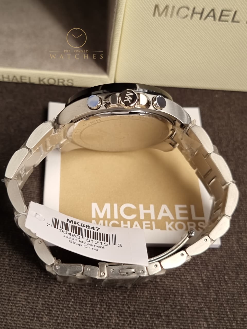 Michael Kors Men’s Quartz Stainless Steel Black Dial 45mm Watch MK8847