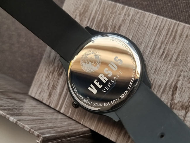 Versus Versace Gents Watch Black Dial black Rubber Strap Main Image