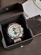 DIESEL Dowble Down White Dial Stainless Steel Men's Quartz Watch DZ4310