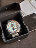 DIESEL Dowble Down White Dial Stainless Steel Men's Quartz Watch DZ4310