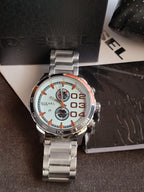 DIESEL Dowble Down White Dial Stainless Steel Men's Quartz Watch DZ4310