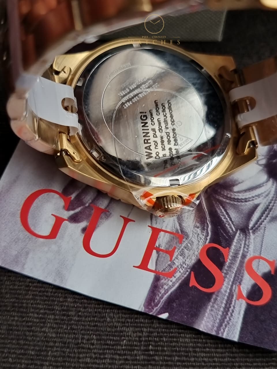 Guess Men’s Quartz Stainless Steel Black Dial 44mm Watch W1107G4