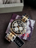Guess Men’s Quartz Two-tone Stainless Steel Black Dial 44mm Watch W1107G6