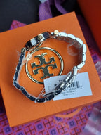 Tory Burch Classic T Two-tone Stainless Steel Cream Dial Quartz Watch for Ladies - TBW9014