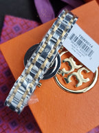 Tory Burch Classic T Two-tone Stainless Steel Cream Dial Quartz Watch for Ladies - TBW9014