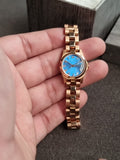 MARC BY MARC JACOBS HENRY DINKY BLUE DIAL ROSE GOLD-TONE STAINLESS STEEL LADIES WATCH MBM3204