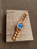MARC BY MARC JACOBS HENRY DINKY BLUE DIAL ROSE GOLD-TONE STAINLESS STEEL LADIES WATCH MBM3204