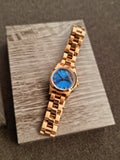 MARC BY MARC JACOBS HENRY DINKY BLUE DIAL ROSE GOLD-TONE STAINLESS STEEL LADIES WATCH MBM3204