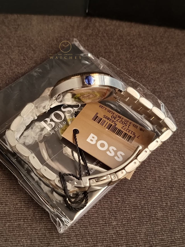 Hugo Boss Sage Womens Silver Stainless Steel Quartz Black Dial Two-Tone Stainless Steel 1502730 Main Image