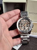 Michael Kors Men’s Chronograph Quartz Stainless Steel Grey Dial 44mm Watch MK8609
