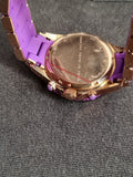 Marc Jacobs Rock Chronograph Purple Dial Purple Silicone Strap Watch For Women - MBM2549