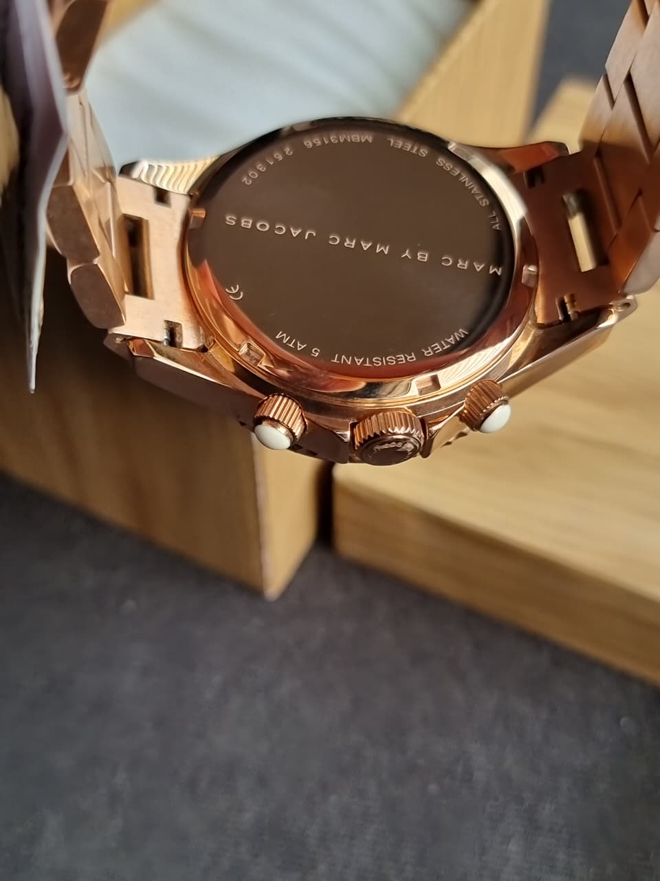 Marc by Marc Jacobs Womens Rock Chronograph Watch Rose Gold MBM3156
